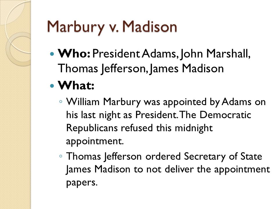 Marbury v. Madison